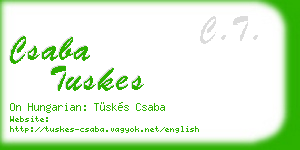 csaba tuskes business card